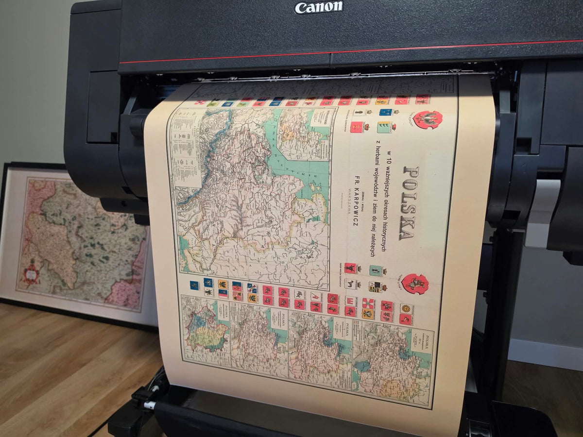 Póster Mapa de la Historia de Polonia - 10 Mapas Históricos desde Mieszko I hasta el Ducado de Varsovia