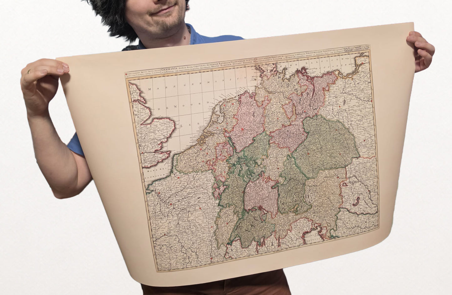 Saint Empire romain germanique 1740 – Carte historique de l'Europe centrale
