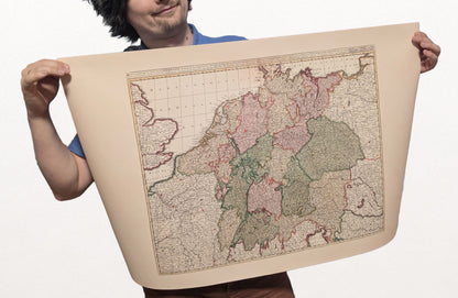 Saint Empire romain germanique 1740 – Carte historique de l'Europe centrale