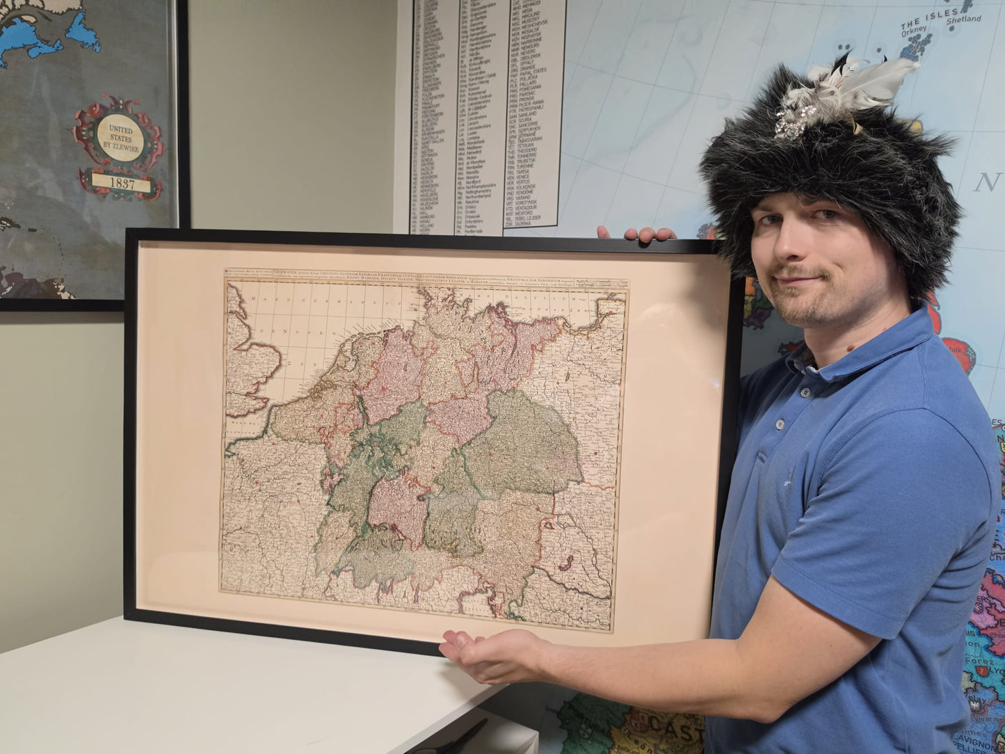 Saint Empire romain germanique 1740 – Carte historique de l'Europe centrale