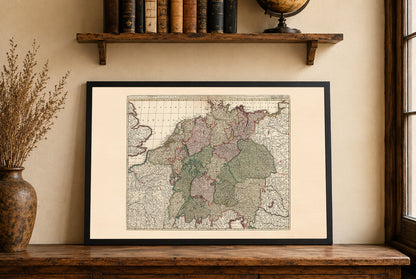 Saint Empire romain germanique 1740 – Carte historique de l'Europe centrale
