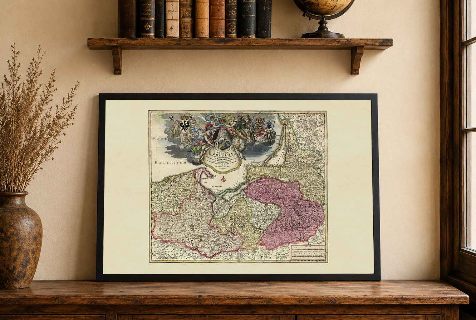 Kingdom of Prussia Map Poster (1701) - Homann Vintage Historical Wall Art
