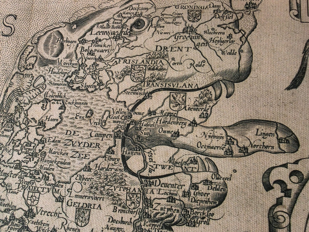 Leo Belgicus Map Poster (1617) - Netherlands & Belgium Wall Art
