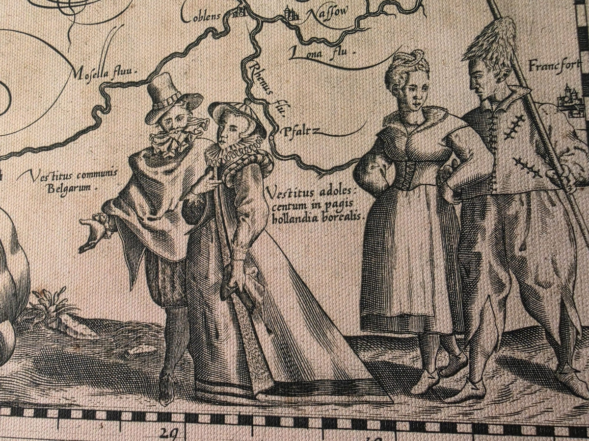 Leo Belgicus Map Poster (1617) - Netherlands & Belgium Wall Art