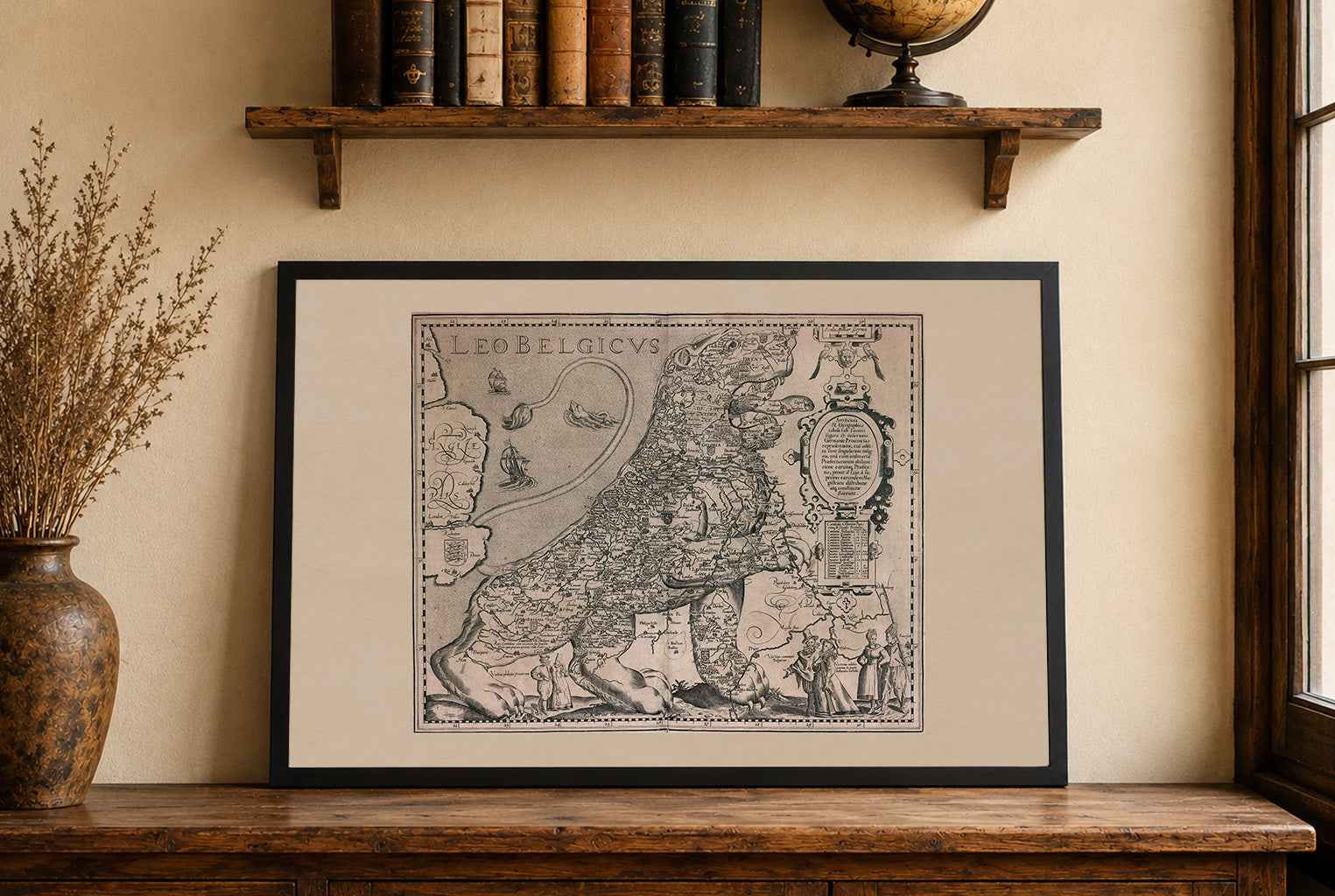 Leo Belgicus Map Poster (1617) - Netherlands & Belgium Wall Art