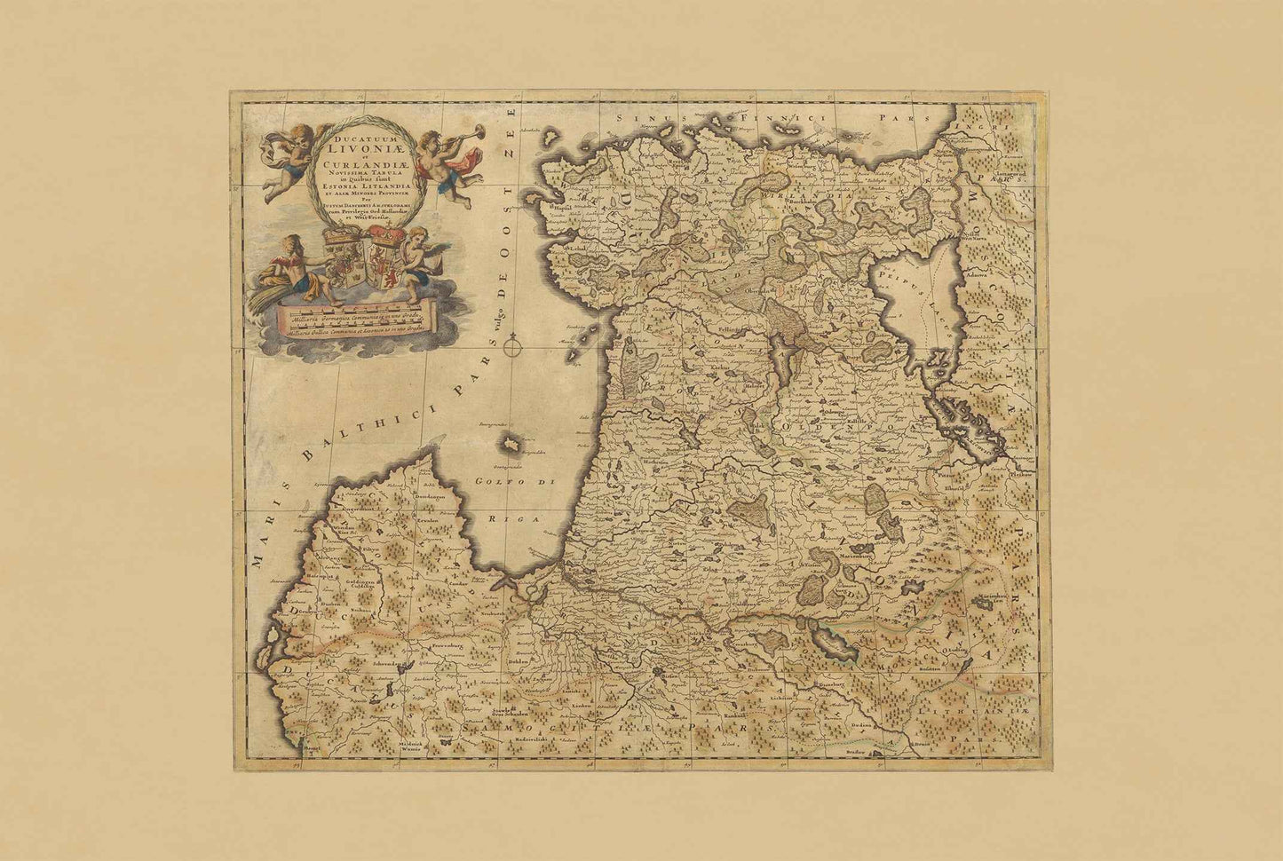 Livonia & Courland Map Poster (1696) - Vintage Estonia, Latvia & Baltic Historical Wall Art (Copy)