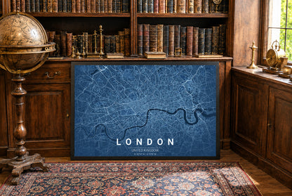 London Blueprint Map - Modern City Street Wall Art