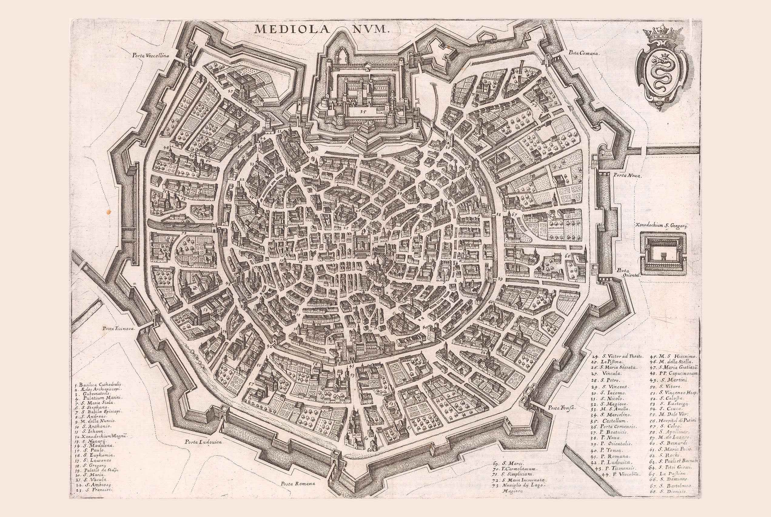 Milan Map Poster - Renaissance City Plan with Star Fortifications - Strategy Maps