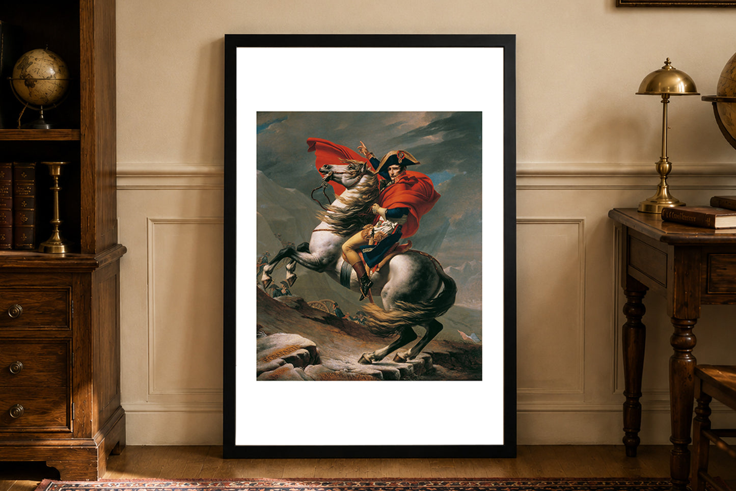 Póster Napoleón Cruzando los Alpes - Jacques-Louis David Arte Histórico de Pared
