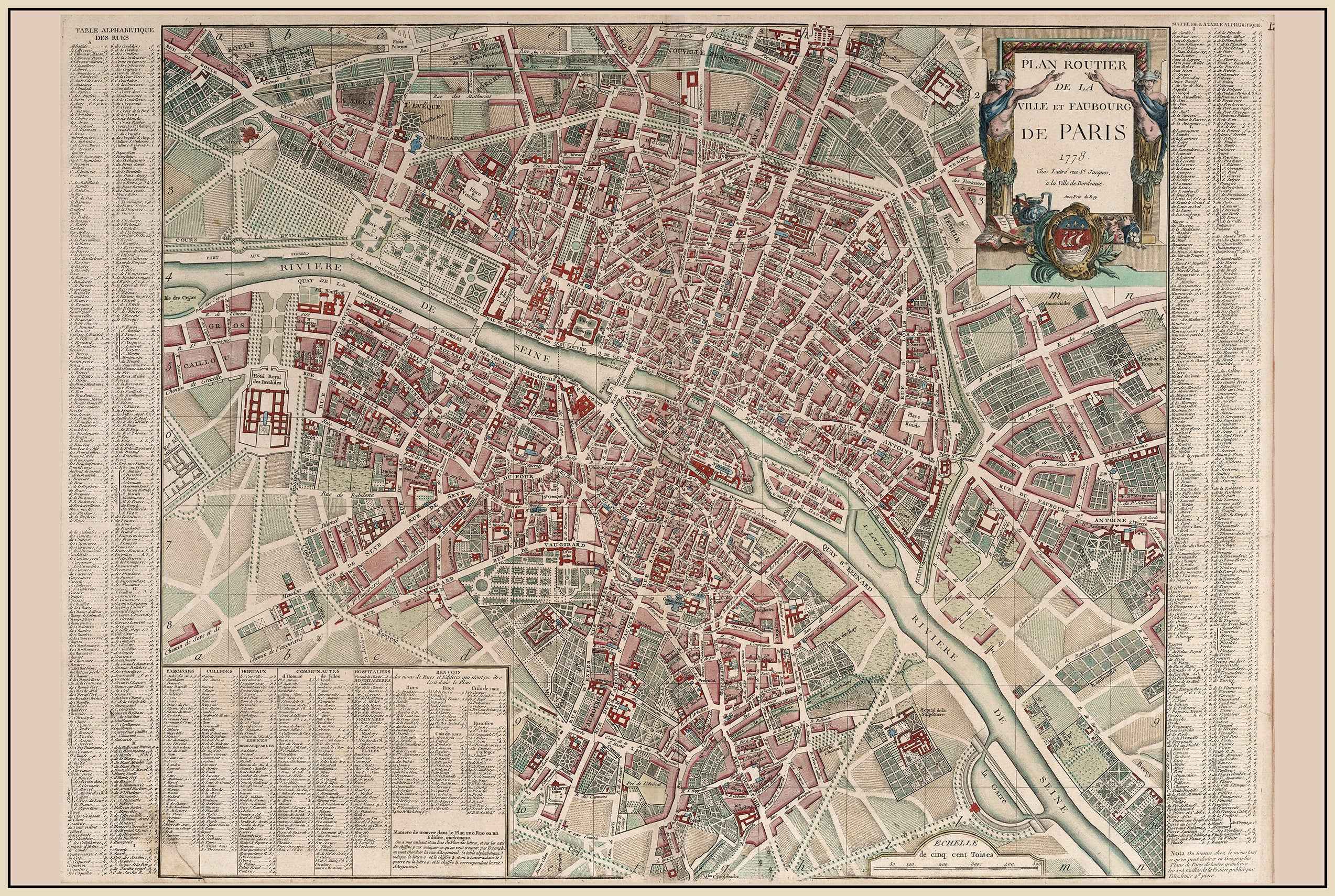 Paris 1778 - Historical Map of the French Royal Capital - Strategy Maps