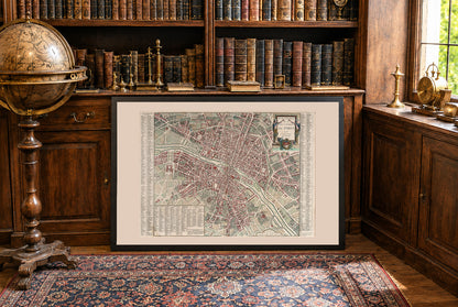 Paris 1778 - Carte Historique de la Capitale Royale Française