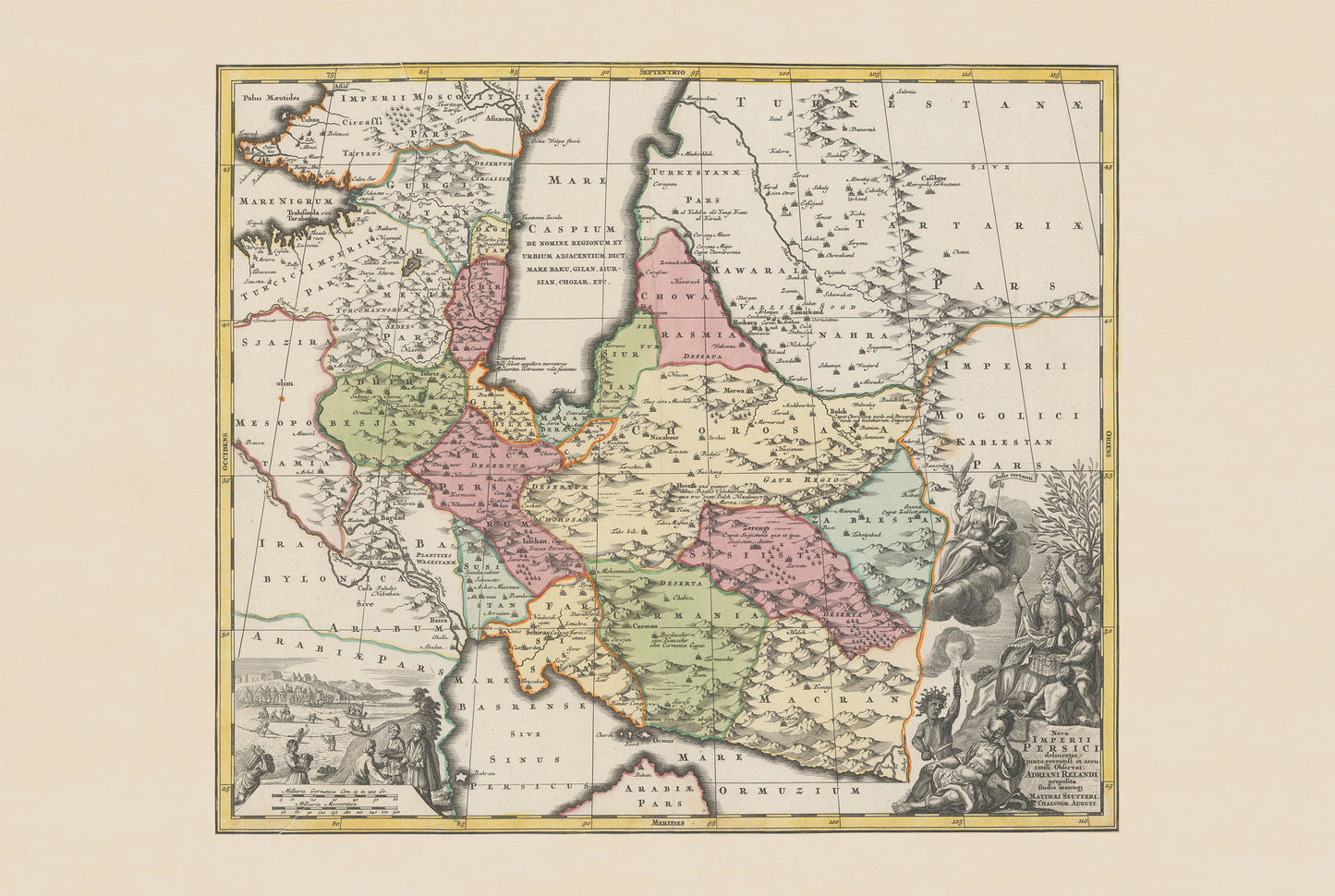 Carte de la Perse - Affiche Historique, Carte Antique de l’Empire Perse et de l’Iran
