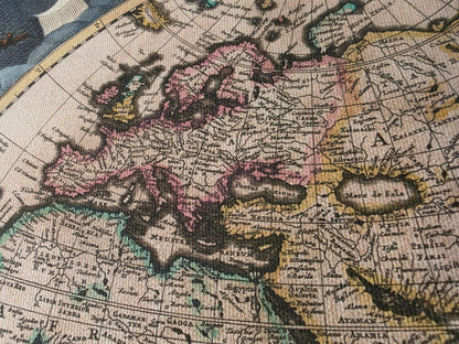 Pieter Goos 1667 Affiche Carte du Monde - avec Illustration Ornée et Style Atlas