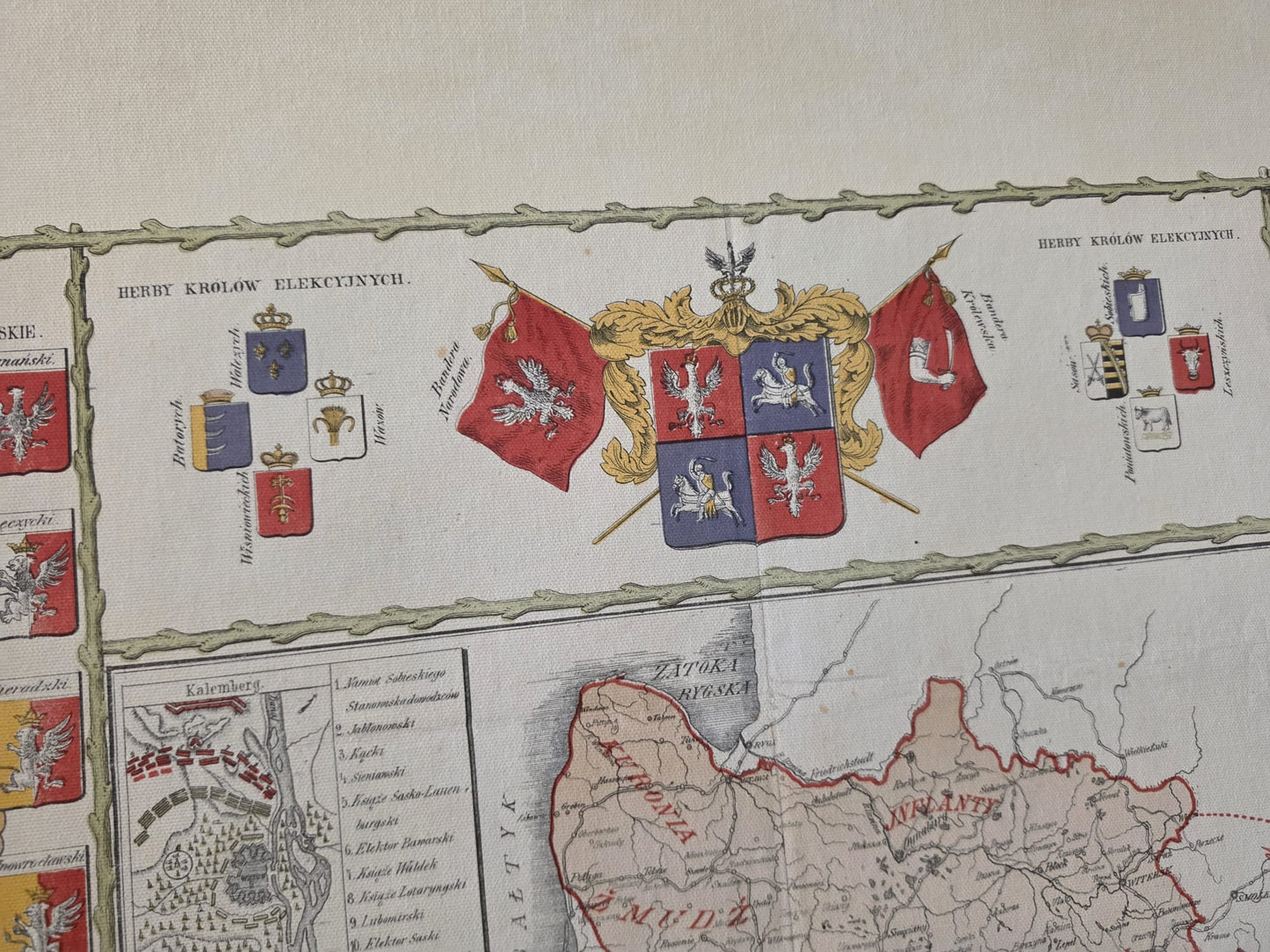 Poster Carte de la Pologne sous le Règne de Jan III Sobieski - Décoration Murale Vintage du XVIIe Siècle