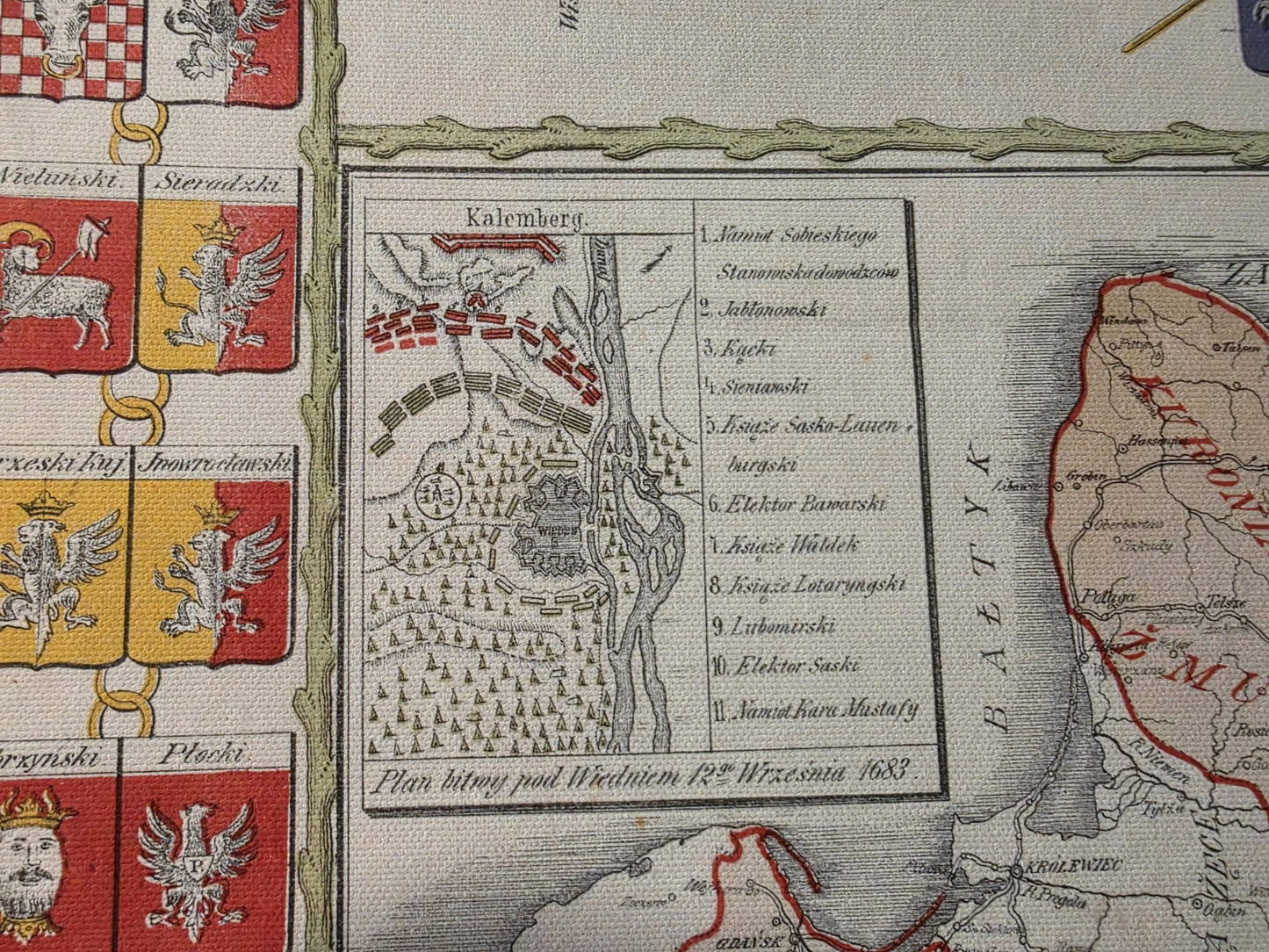 Poster Carte de la Pologne sous le Règne de Jan III Sobieski - Décoration Murale Vintage du XVIIe Siècle