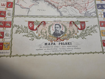 Poster Carte de la Pologne sous le Règne de Jan III Sobieski - Décoration Murale Vintage du XVIIe Siècle
