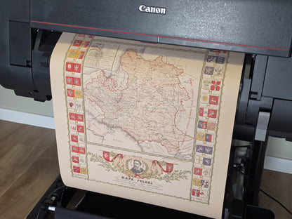 Poster Carte de la Pologne sous le Règne de Jan III Sobieski - Décoration Murale Vintage du XVIIe Siècle