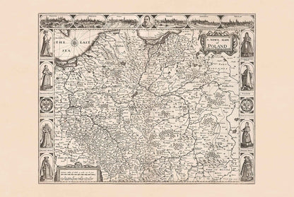 Poland Map Poster (1676) - Historic Map of the Polish-Lithuanian Commonwealth (Copy)