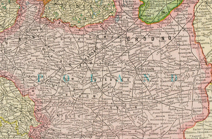 Pologne & Pays Baltes 1925 - Ville Libre de Dantzig - Affiche Carte Historique