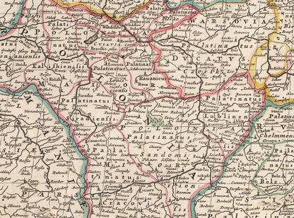 Pologne & Lituanie 1682 - Frederick de Wit - République des Deux Nations - Affiche Carte Historique