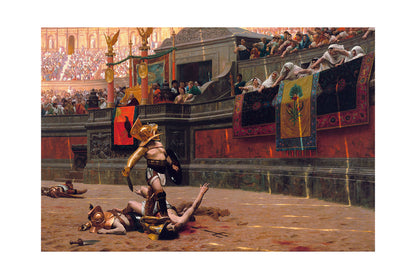 Pollice Verso 1872 - Jean-Léon Gérôme - Gladiateurs de la Rome Antique - Affiche Peinture Historique