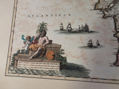 Plakat z Mapą Portugalii (1690) – Vintage Dekoracja Ścienna Królestwa Algarve