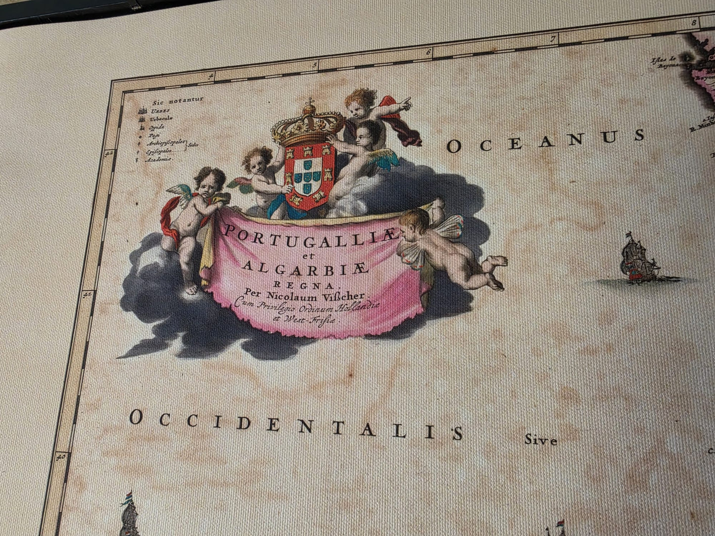 Plakat z Mapą Portugalii (1690) – Vintage Dekoracja Ścienna Królestwa Algarve