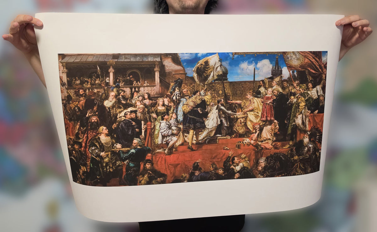 Die Huldigung Preußens 1882 - Jan Matejko - Gemälde-Poster zur polnisch-litauischen Geschichte