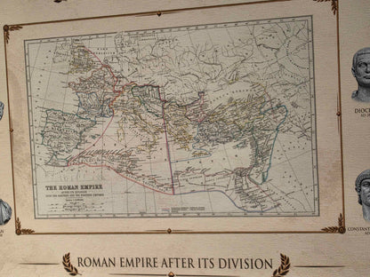 Imperium Rzymskie - Kolekcja 3 Historycznych Map na Jednym Plakacie
