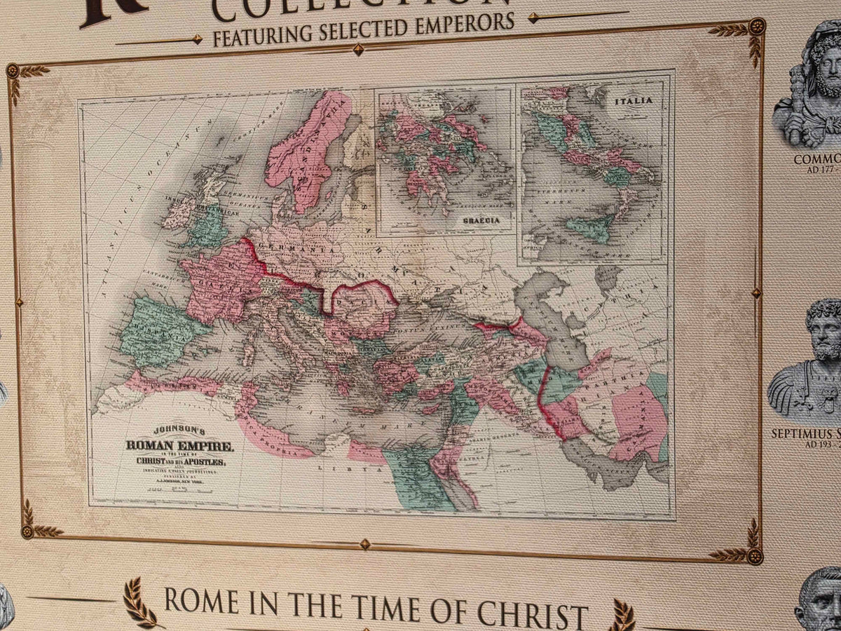 Imperium Rzymskie - Kolekcja 3 Historycznych Map na Jednym Plakacie