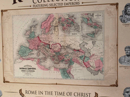 Imperium Rzymskie - Kolekcja 3 Historycznych Map na Jednym Plakacie