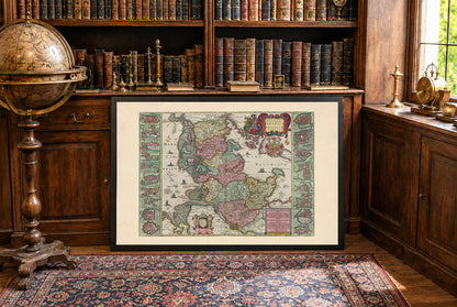 Schleswig & Holstein 1665 - 16 Plans de Villes - Joan Blaeu - Affiche Carte Historique