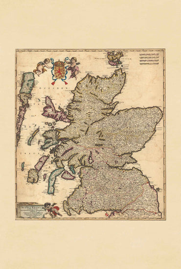 Scotland Map Poster (1690) - Vintage Scottish Kingdom Wall Art