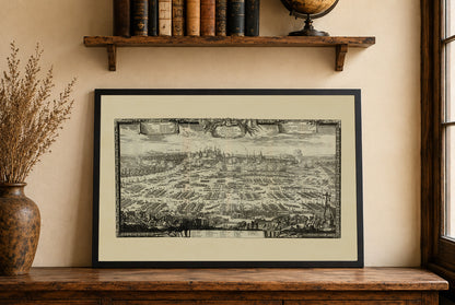 Poster Siège de Cracovie (1655) - Panorama Historique du Déluge Suédois par Erik Dahlbergh