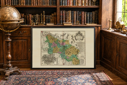 Silesia War Map Poster - First Silesian War, 1741 | Georges-Louis Le Rouge
