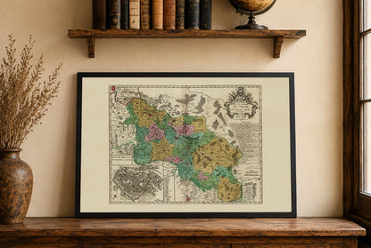 Silesia War Map Poster - First Silesian War, 1741 | Georges-Louis Le Rouge