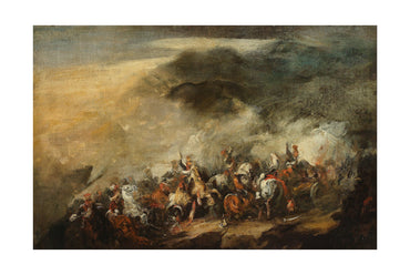 La battaglia di Somosierra 1837 - Piotr Michałowski - Poster dipinto storico sulla carica della cavalleria polacca e le guerre napoleoniche