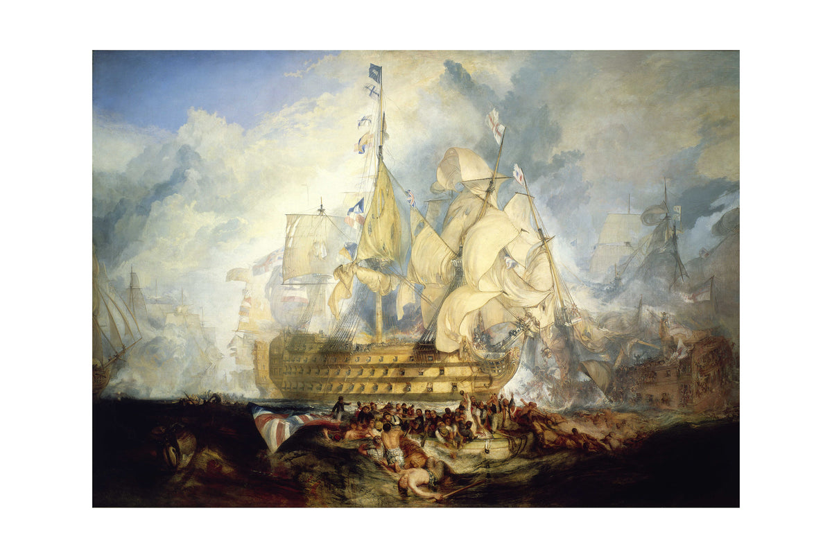 The Battle of Trafalgar 1824 - J. M. W. Turner - Napoleonic Wars Naval Battle Historical Painting Poster