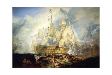 La battaglia di Trafalgar 1824 - J. M. W. Turner - Poster dipinto storico sulla battaglia navale delle guerre napoleoniche