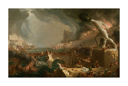 Poster The Course of Empire: Destruction - Thomas Cole Décoration Murale Vintage Romantique