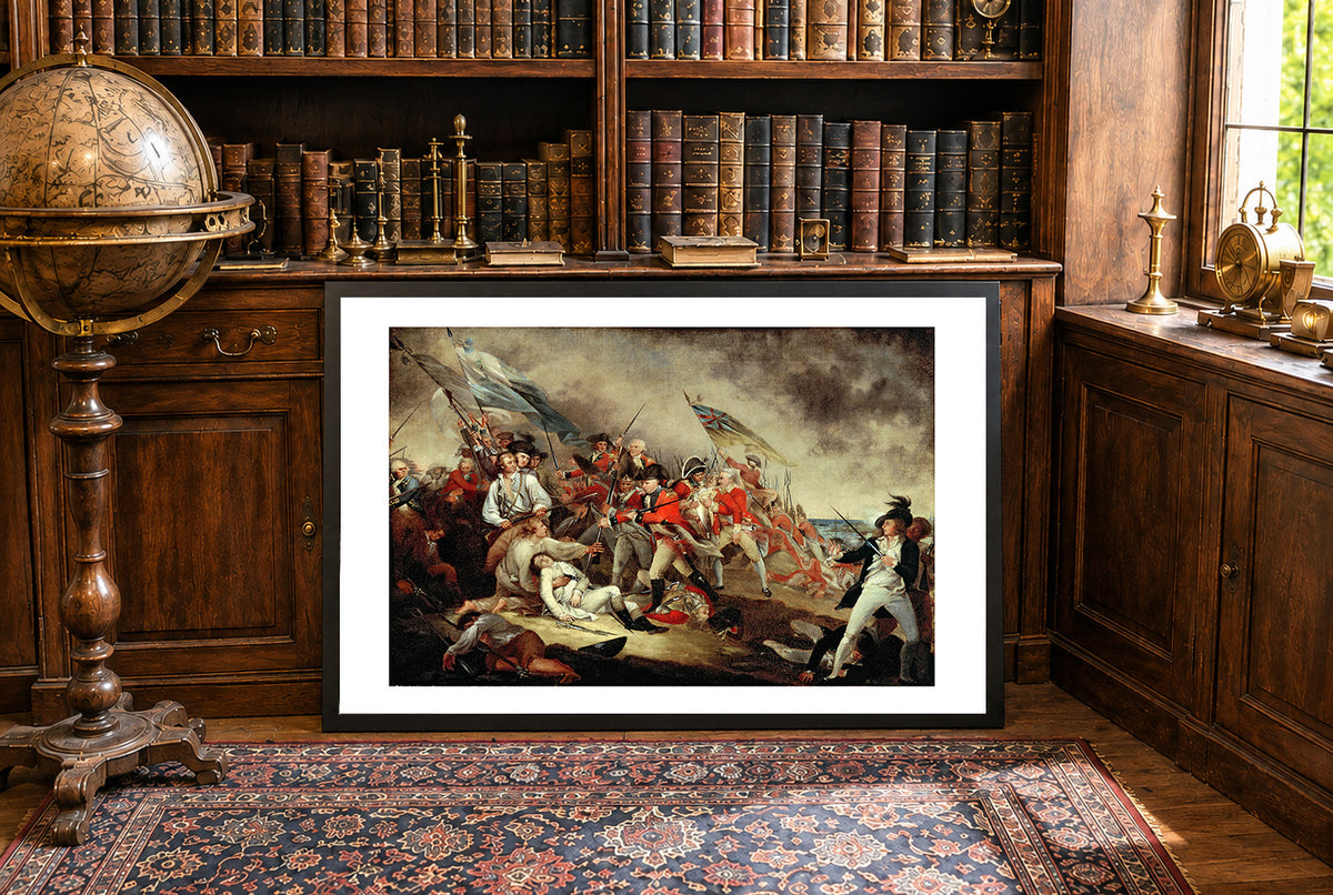 La Mort du Général Warren à la Bataille de Bunker Hill 1786 – John Trumbull – Révolution Américaine – Affiche Peinture Historique