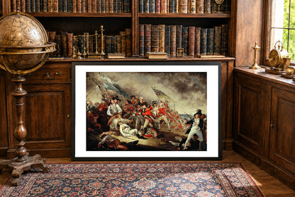 La Mort du Général Warren à la Bataille de Bunker Hill 1786 – John Trumbull – Révolution Américaine – Affiche Peinture Historique
