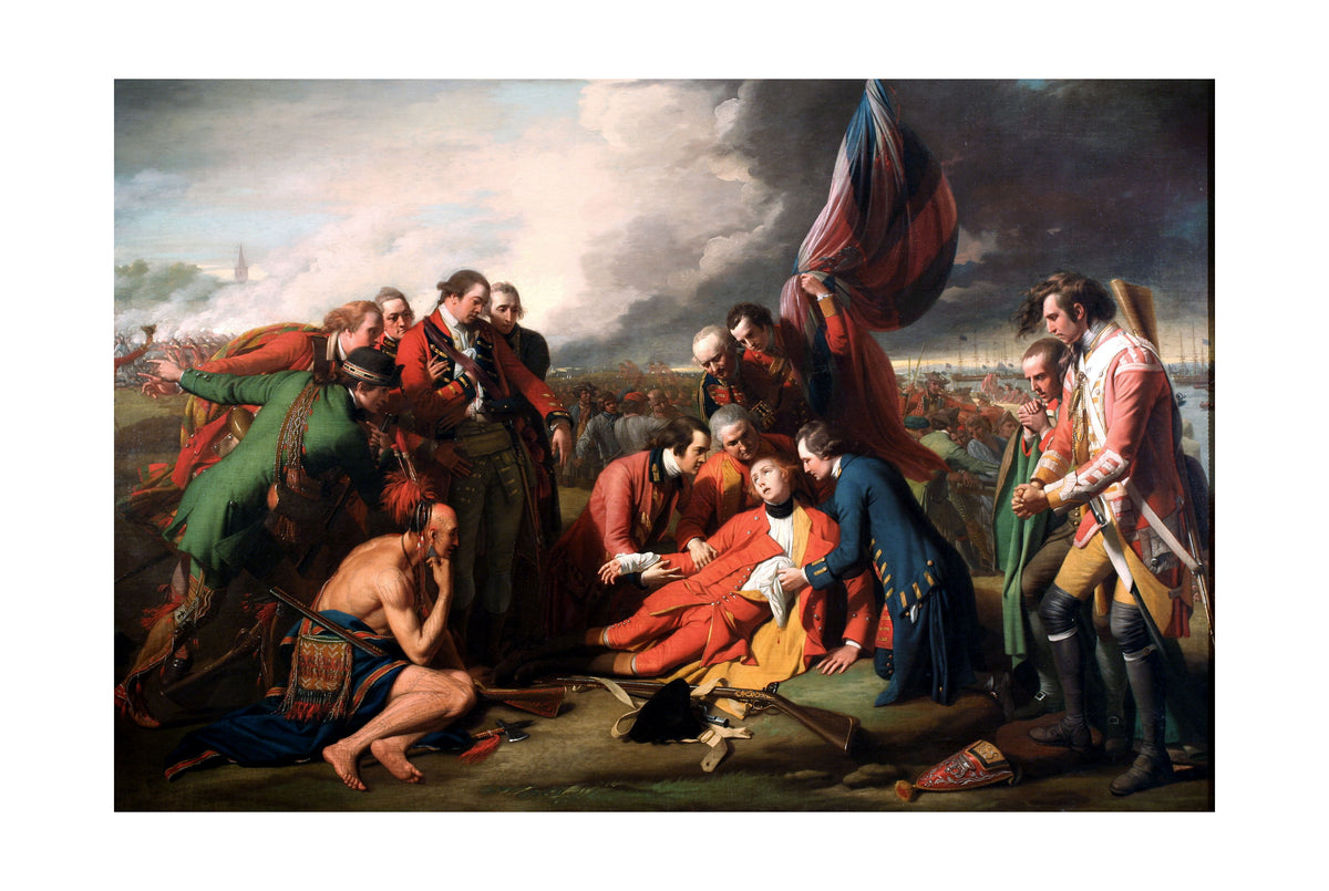 La Mort du Général Wolfe 1770 – Benjamin West – Guerre de Sept Ans – Affiche Peinture Historique
