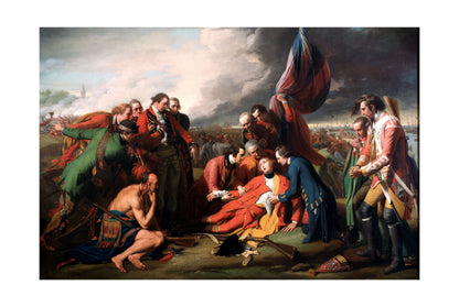 La Mort du Général Wolfe 1770 – Benjamin West – Guerre de Sept Ans – Affiche Peinture Historique