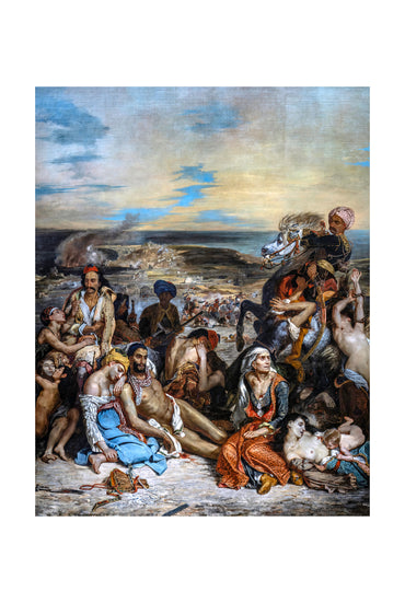 Masakra na Chios 1824 - Eugène Delacroix - Wojna o Niepodległość Grecji - Historyczny Plakat z Obrazem