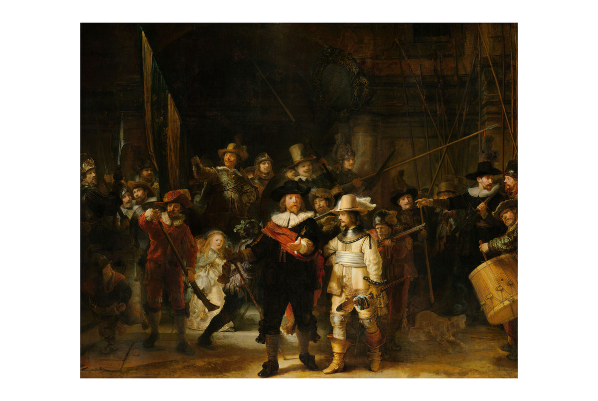 The Night Watch 1642 - Rembrandt van Rijn - Dutch Golden Age Historical Painting Poster