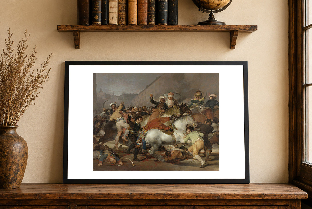 Drugi Maja 1808 w Madrycie - Francisco Goya - Powstanie Przeciw Napoleonowi - Historyczny Plakat z Obrazem