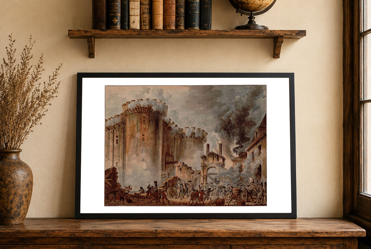 La Prise de la Bastille 1789 - Jean-Pierre Houël - Révolution Française - Affiche Historique