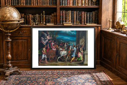 Le Triomphe de Titus et Vespasien - Giulio Romano - Empire Romain - Affiche Peinture Historique