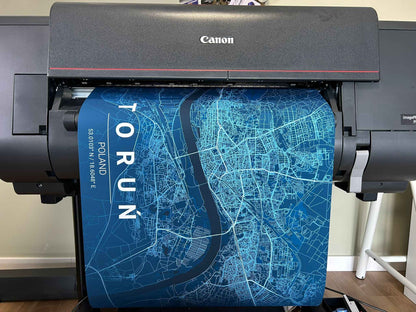 Get Your Hometown Blueprint Map - Modern City Street Wall Art